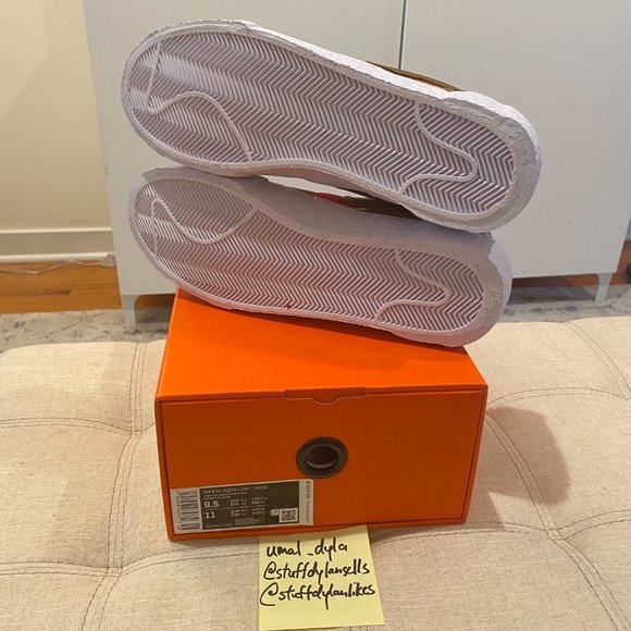 SACAI x Nike Blazer Low "Light British Tan" (555088-180) - Size 9.5 w/ receipt - Picture 5 of 5